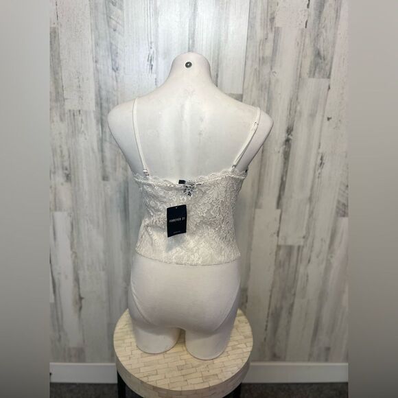 Forever 21 laced White bodysuit - Picture 3 of 5